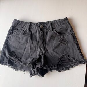 Pacsun women’s black high rise festival shorts 27